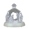 LED Lighted Christmas Nativity Scene - 7.5" - Pure White