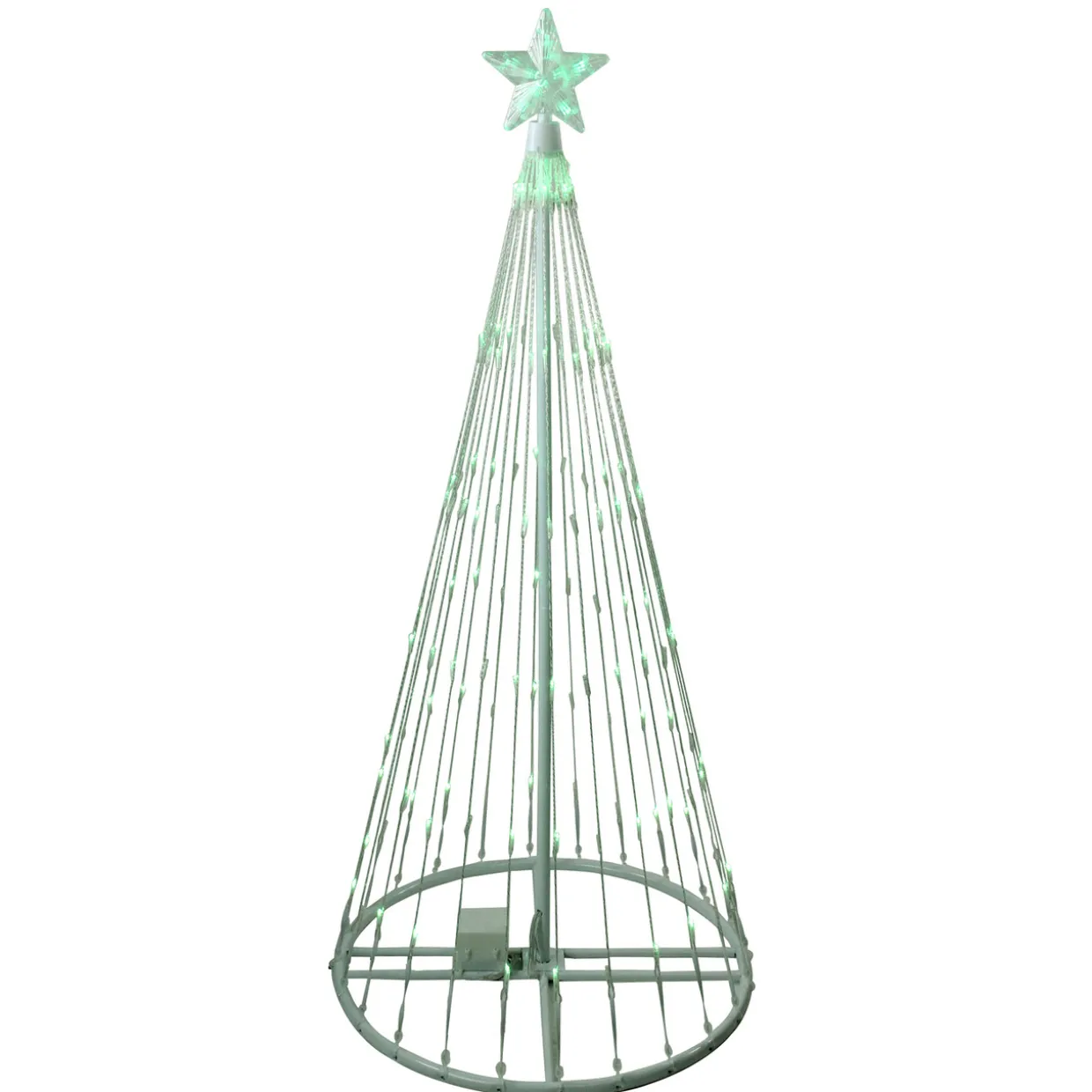 LED Lighted Christmas Tree Show Cone Outdoor Decoration - 4' - Green