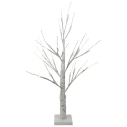LED Lighted Christmas Twig Tree Outdoor Decoration - 24" - Warm White Lights