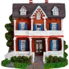 LED Lighted Colonial House Christmas Village Decoration - 4.5"