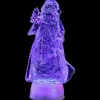 LED Lighted Color Changing Acrylic Santa Claus Christmas Decoration - 10"