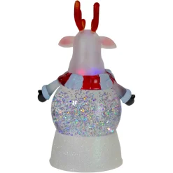 LED Lighted Color Changing Reindeer Christmas Snow Globe - 8