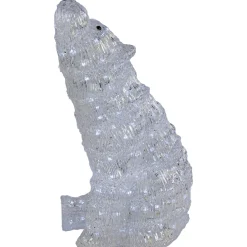 LED Lighted Commercial Grade Acrylic Polar Bear Outdoor Christmas Decoration - 18.5