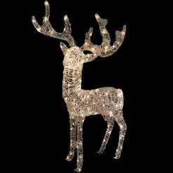 LED Lighted Commercial Grade Acrylic Reindeer Outdoor Christmas Decoration - 46.5" - Warm White Lights