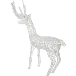 LED Lighted Commercial Grade Acrylic Reindeer Outdoor Christmas Decoration - 46.5