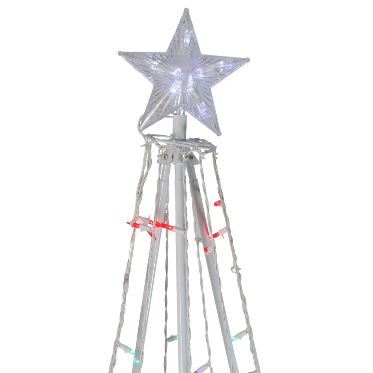 LED Lighted Cone Tree Outdoor Christmas Decoration - 6' - Multi Lights