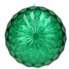 LED Lighted Crystal Sphere Outdoor Christmas Decoration - 6" - Green