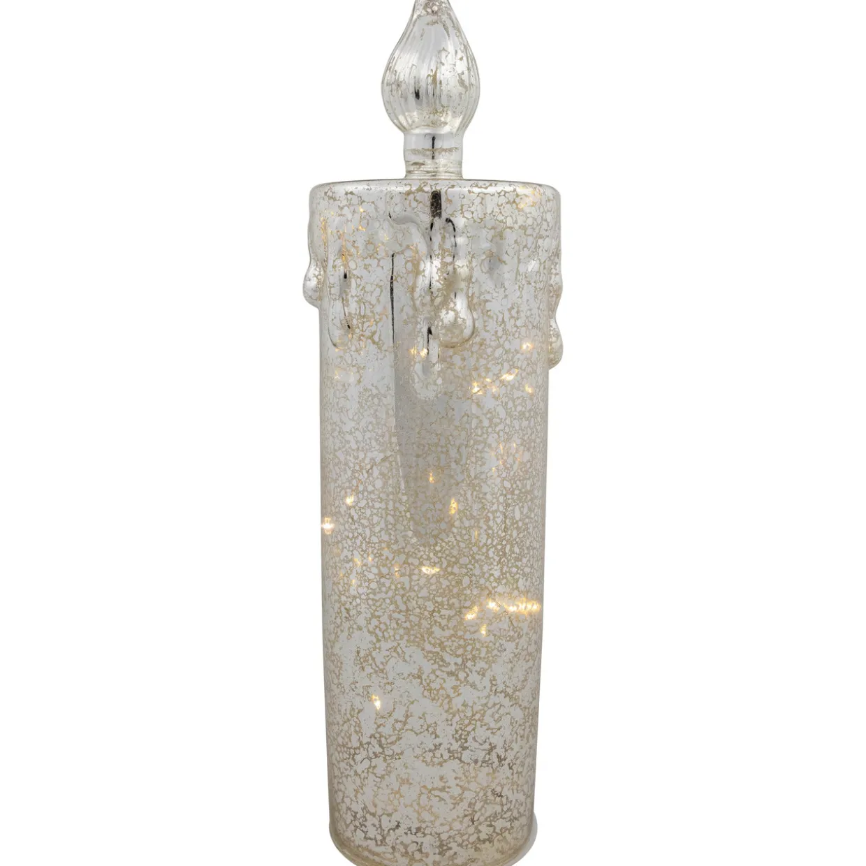 LED Lighted Dripping Candle Christmas Decoration - 13"