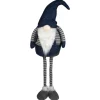 LED Lighted Extendable Gnome Christmas Figure - 41" - Blue and Gray