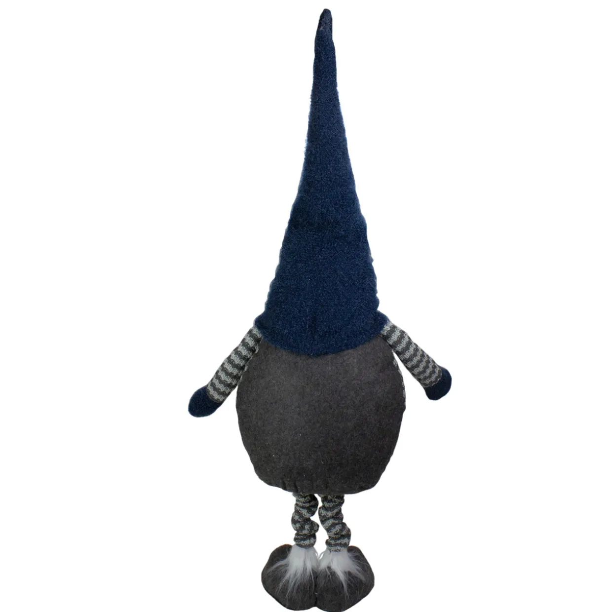 LED Lighted Extendable Gnome Christmas Figure - 41" - Blue and Gray