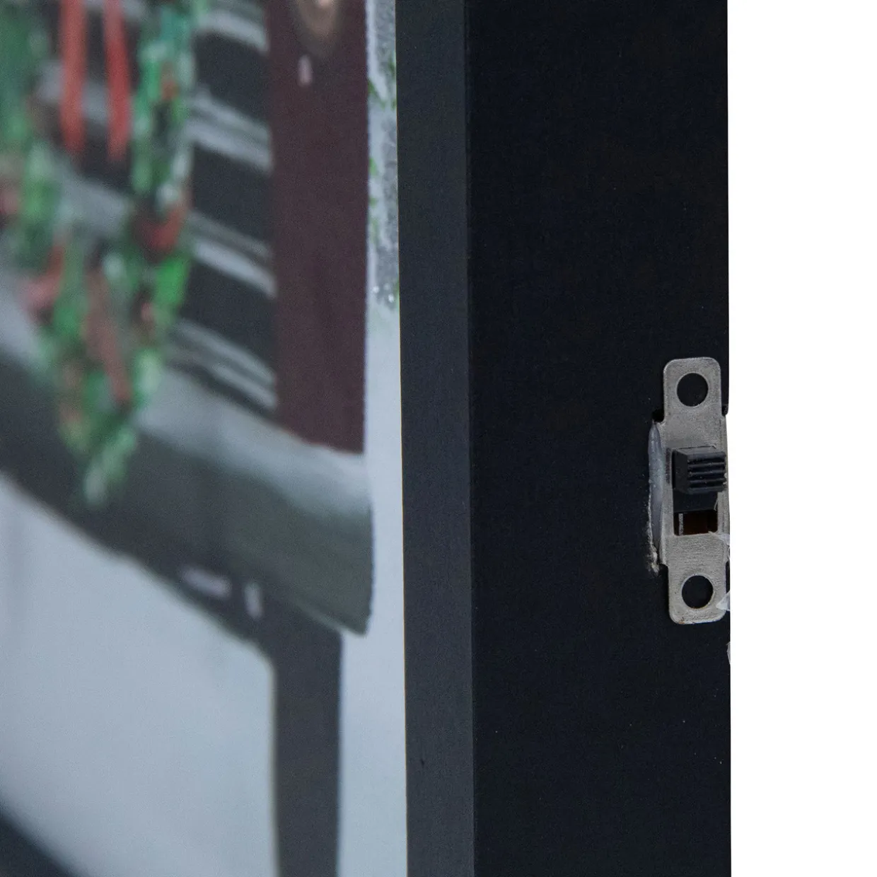 LED Lighted Framed Vintage Truck Christmas Wall Canvas - 15.75" - Black