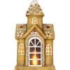 LED Lighted Gingerbread House with Icing Accents Christmas Decoration - 16"