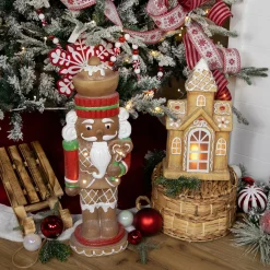 LED Lighted Gingerbread House with Icing Accents Christmas Decoration - 16