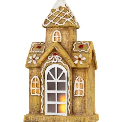 LED Lighted Gingerbread House with Icing Accents Christmas Decoration - 16