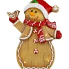 LED Lighted Gingerbread Snowman with Bird Christmas Figure - 15"