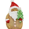 LED Lighted Gingerbread Santa Claus Glittered Christmas Figure - 15.5"