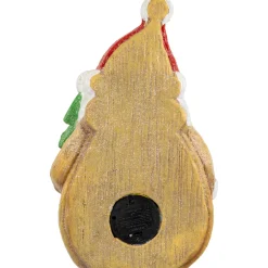 LED Lighted Gingerbread Santa Claus Glittered Christmas Figure - 15.5