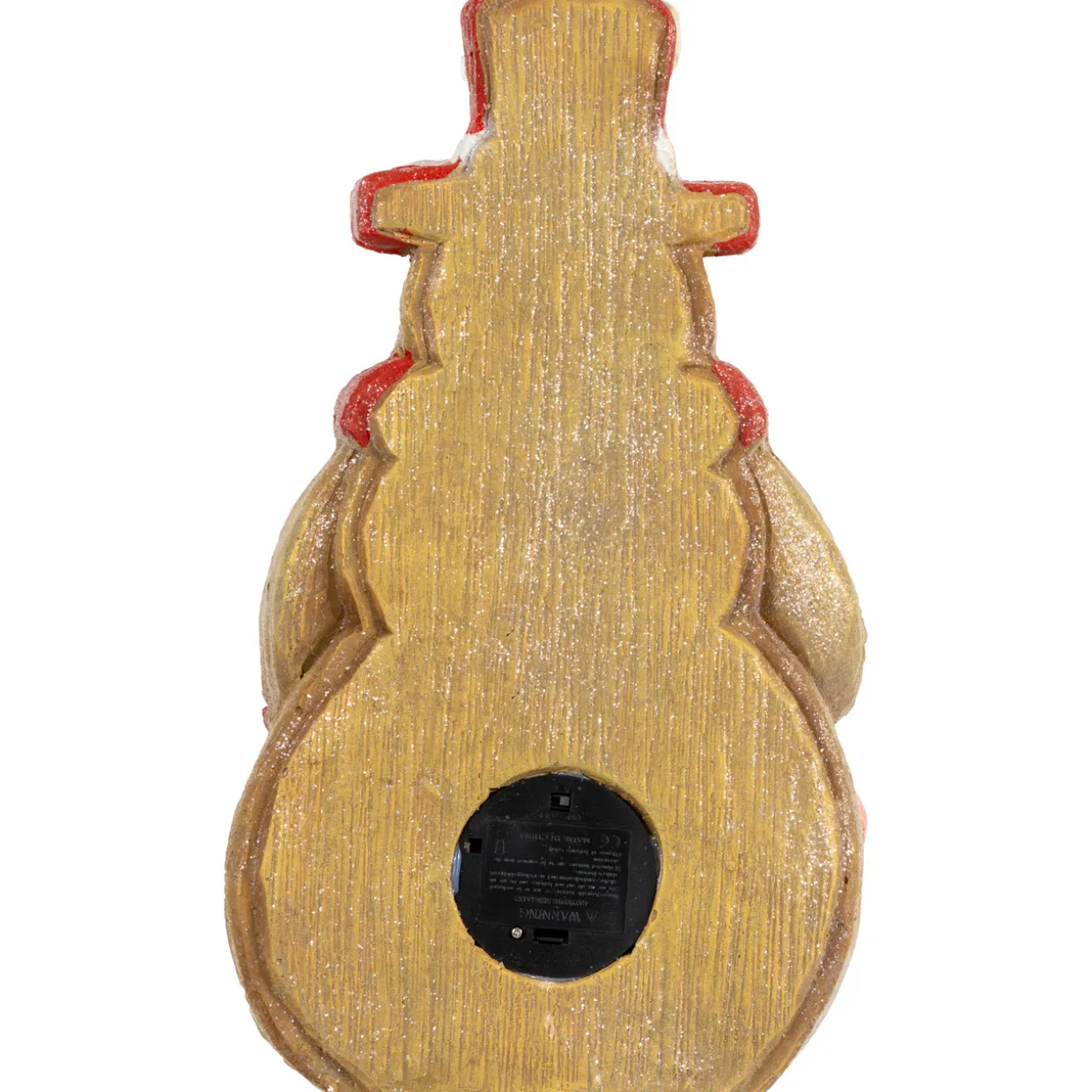 LED Lighted Gingerbread Snowman with Lollipop Christmas Figure - 15.5"