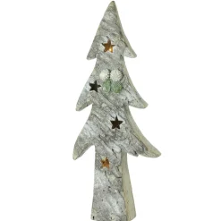 LED Lighted Glitter Artificial Christmas Tree Decoration - 30" - White and Green