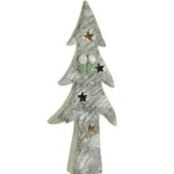 LED Lighted Glitter Artificial Christmas Tree Decoration - 30" - White and Green