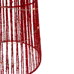 LED Lighted Glitter Cone Tree Outdoor Christmas Decorations - 23.5