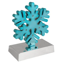 LED Lighted Glitter Snowflake Christmas Stocking Holder - 7