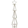 LED Lighted Glittered Wire Christmas Cone Tree - 17.5" - Warm White Lights