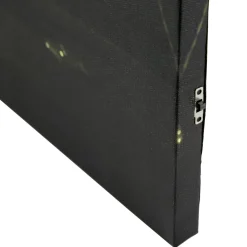 LED Lighted Glittery Gold Flickering Candles Christmas Canvas Wall Art 15.75