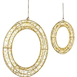 LED Lighted Hanging Christmas Wreath Decorations - 18