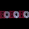 LED Lighted "Ho Ho Ho" Outdoor Christmas Decoration - 76.75" - Red and White Lights