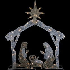 LED Lighted Holy Family Nativity Scene Outdoor Christmas Decoration - 44