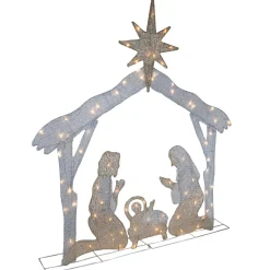 LED Lighted Holy Family Nativity Scene Outdoor Christmas Decoration - 44