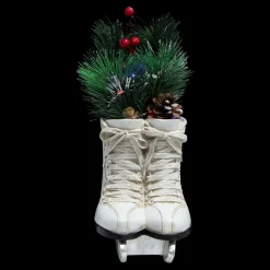 LED Lighted Ice Skates with Floral Arrangement Christmas Decoration - 12