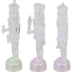 LED Lighted Icy Crystal Nutcracker Christmas Figures - 7.5