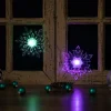 LED Lighted Icy Crystal Snowflake Christmas Window Decorations - 5.5" - Set of 2