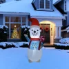 LED Lighted Inflatable Polar Bear Outdoor Christmas Decoration - 8.25'