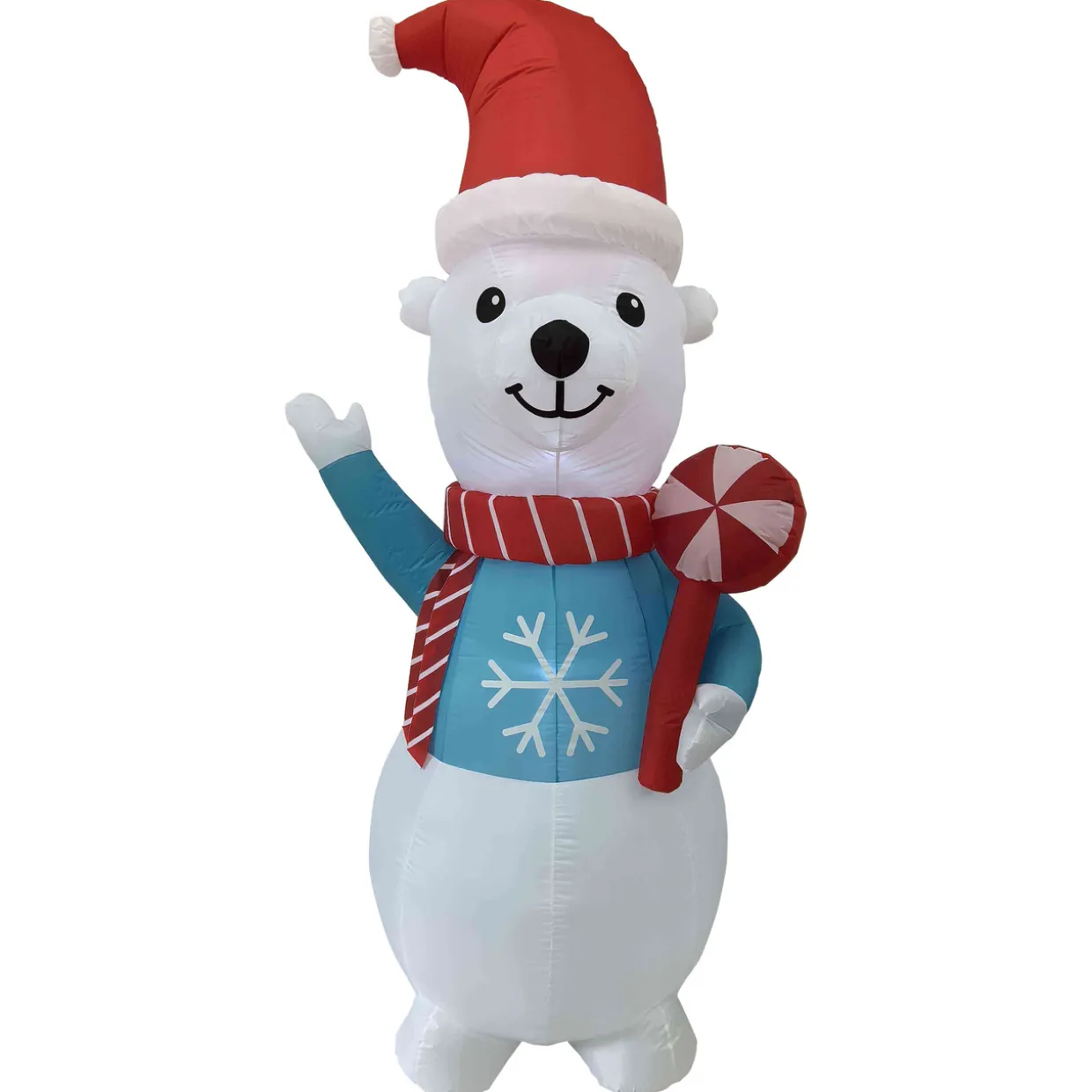 LED Lighted Inflatable Polar Bear Outdoor Christmas Decoration - 8.25'