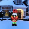 LED Lighted Inflatable Soldier Nutcracker Outdoor Christmas Decoration - 4.25'
