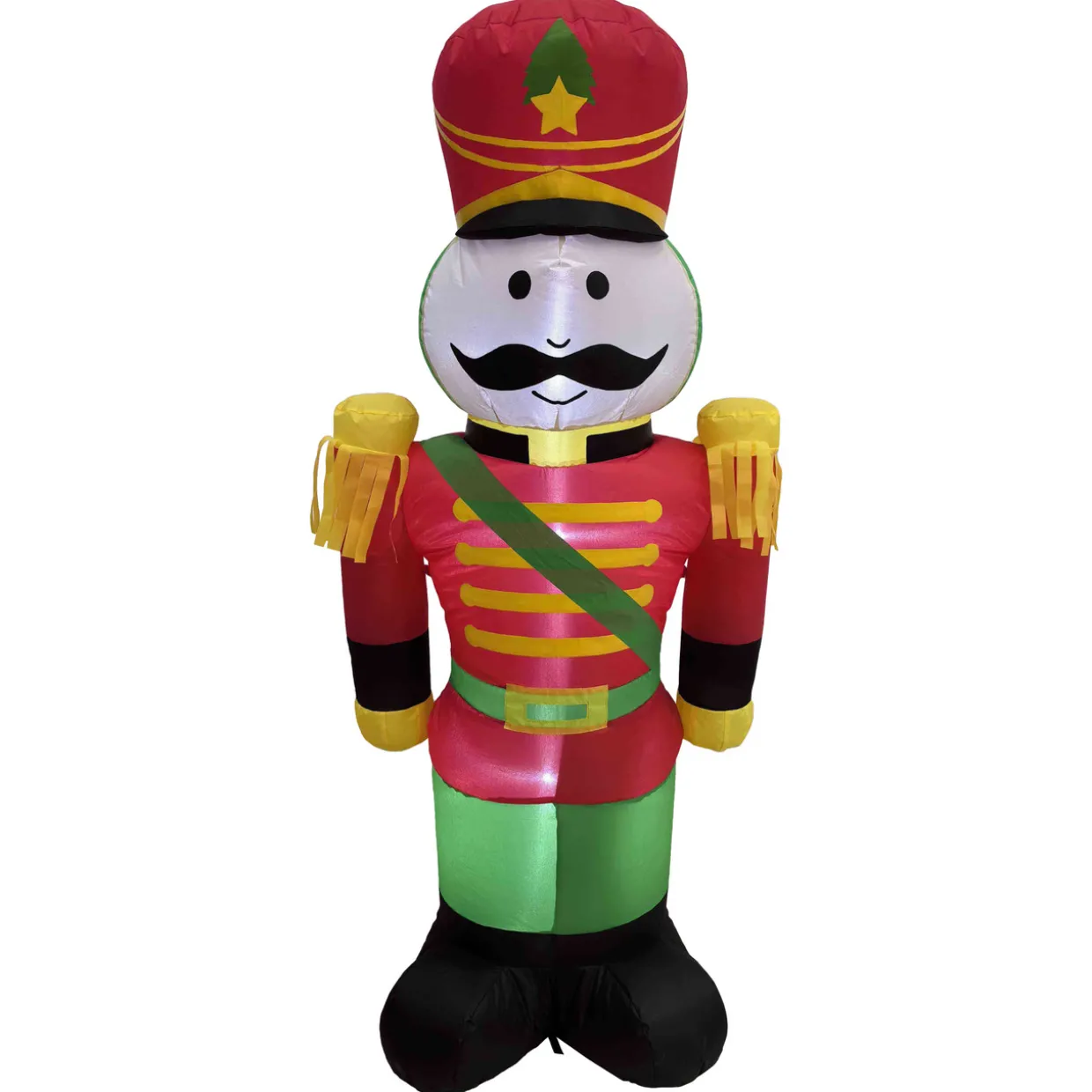 LED Lighted Inflatable Soldier Nutcracker Outdoor Christmas Decoration - 4.25'
