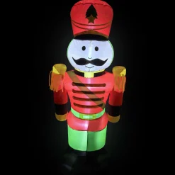 LED Lighted Inflatable Soldier Nutcracker Outdoor Christmas Decoration - 4.25'