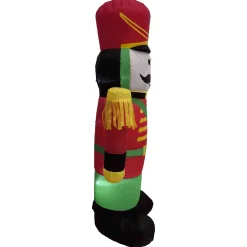 LED Lighted Inflatable Soldier Nutcracker Outdoor Christmas Decoration - 4.25'
