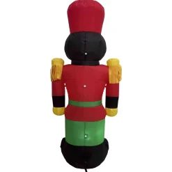 LED Lighted Inflatable Soldier Nutcracker Outdoor Christmas Decoration - 4.25'