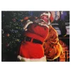 LED Lighted Jolly Santa Claus Christmas Canvas Wall Art - 11.75" x 15.75"