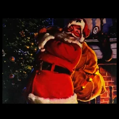 LED Lighted Jolly Santa Claus Christmas Canvas Wall Art - 11.75" x 15.75"