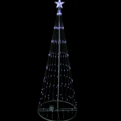 LED Lighted Multi-Function Show Cone Outdoor Christmas Tree - 12' - Pure White