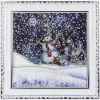 LED Lighted Musical Snowing Snowman Wall Plaque - 15"