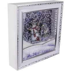 LED Lighted Musical Snowing Snowman Wall Plaque - 15"