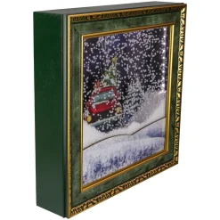 LED Lighted Musical Snowing Retro Truck Wall Art - 31"