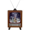LED Lighted Musical Snowing Windmill TV Set Decoration - 21"
