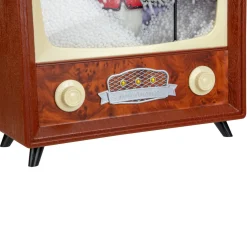 LED Lighted Musical Snowing Snowman TV Set Christmas Decoration - 12